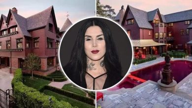 Photo of Kat Von D is selling her California home for $15 million. Take a look inside the 11-bedroom house, which comes with a blood-red pool.